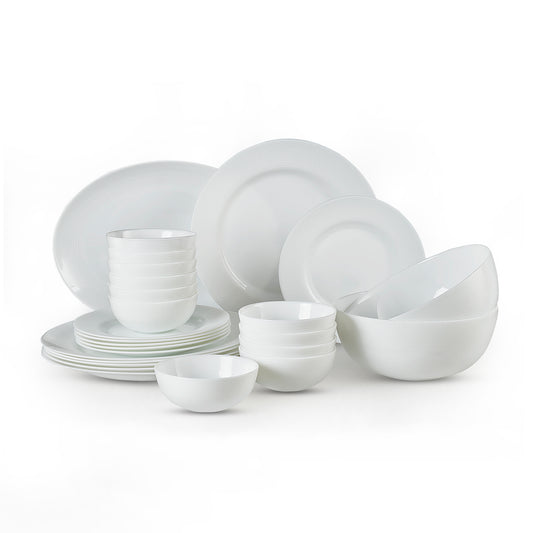 Feather Plus Opalware Dinner Set, Elegance 27 Pcs