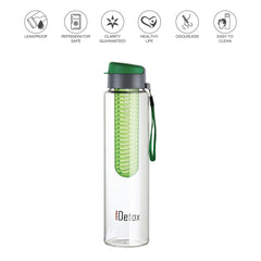 Detox Borosilicate Infuser 750ml Green / 750 ml