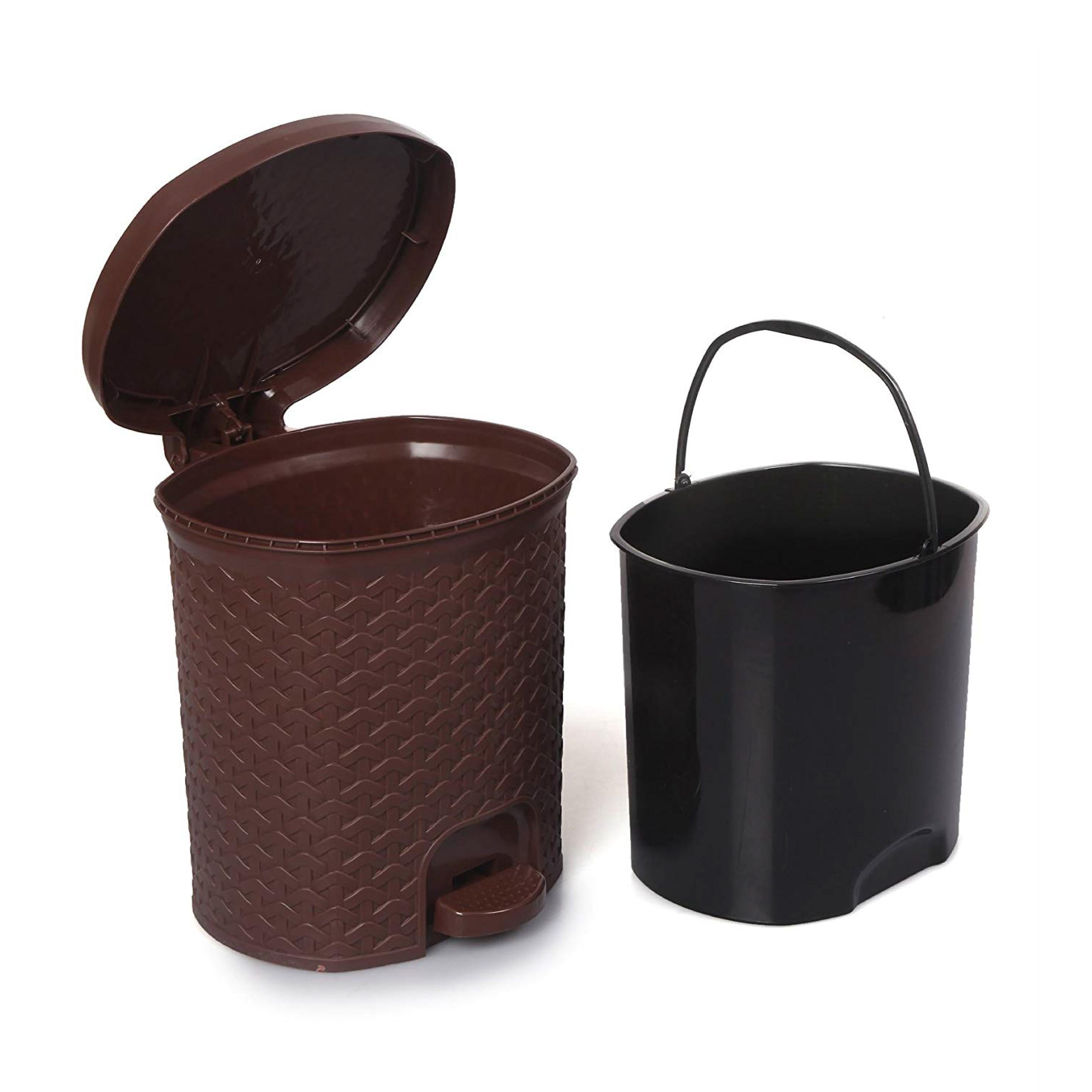 Classic Pedal Dustbin Brown / 6 Litre