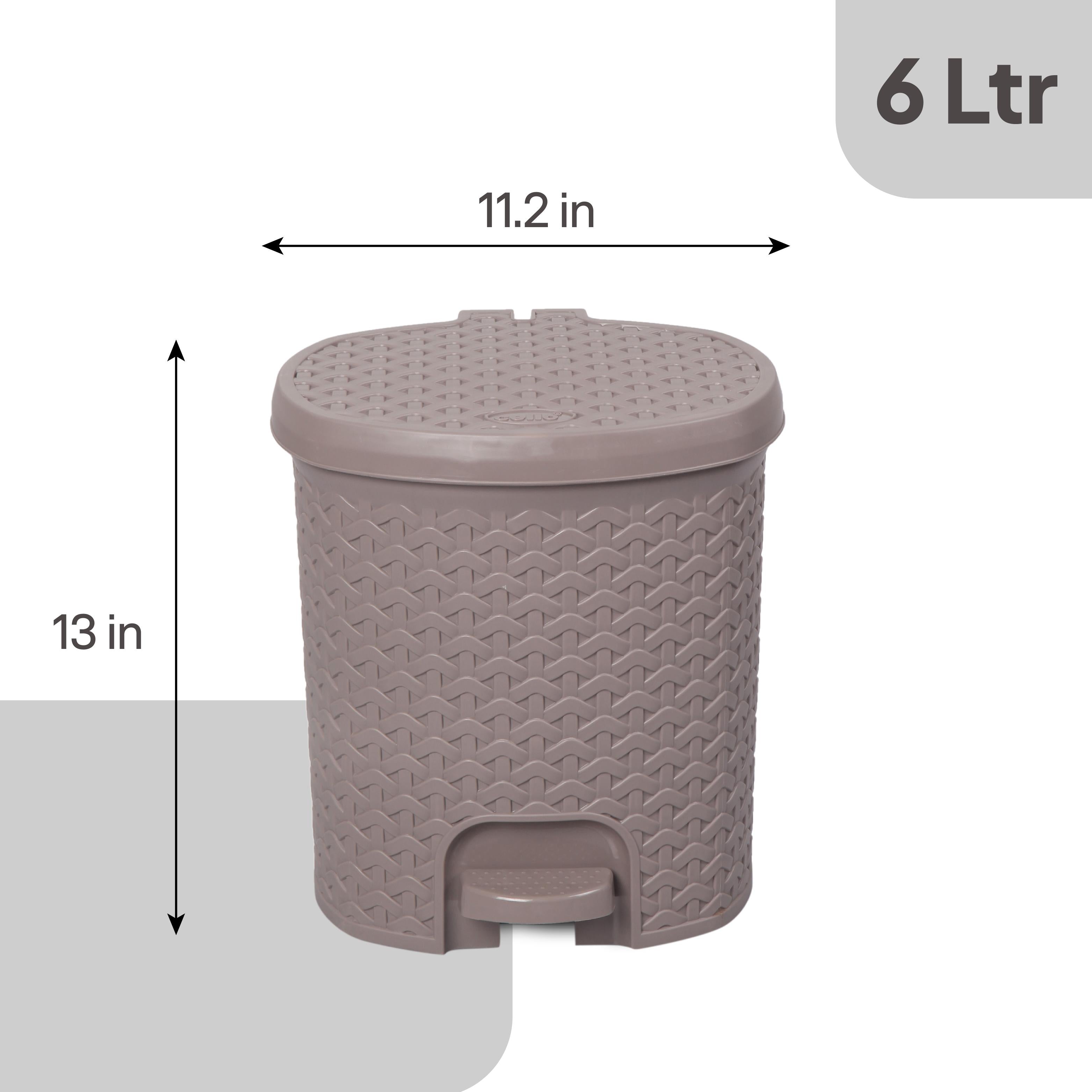 Classic Pedal Dustbin Grey / 6 Litre