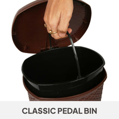 Classic Pedal Dustbin Brown / 12 Litre
