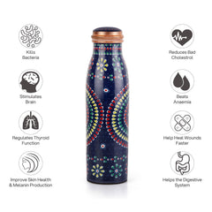 Cop- Pura Good Earth Copper Bottle,1000 ml Mandala / 1000 ml