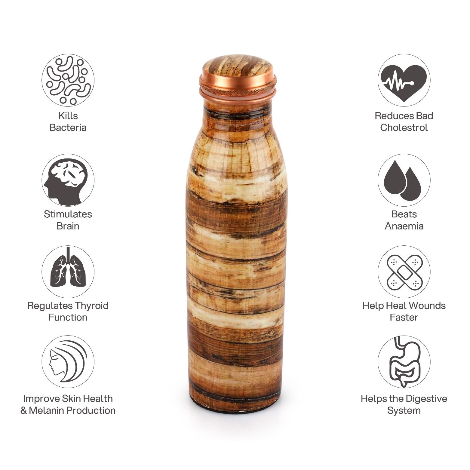 Cop- Pura Good Earth Copper Bottle,1000 ml Woody / 1000 ml