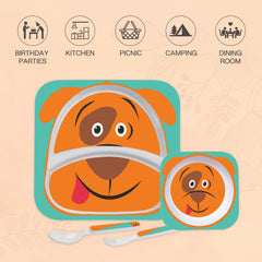 Hop In the Zoo Kids Melamine Plate Dog