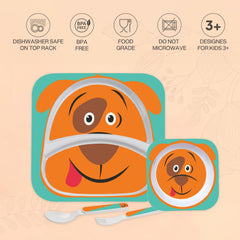 Hop In the Zoo Kids Melamine Plate Dog