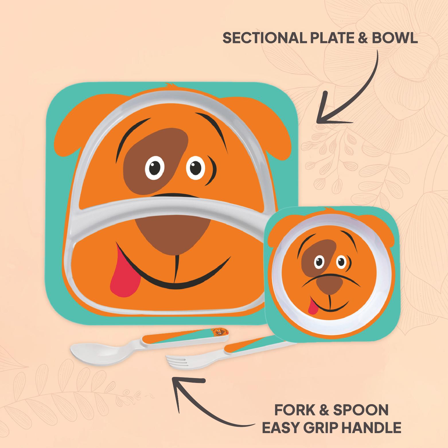 Hop In the Zoo Kids Melamine Plate Dog