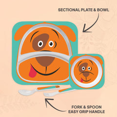 Hop In the Zoo Kids Melamine Plate Dog