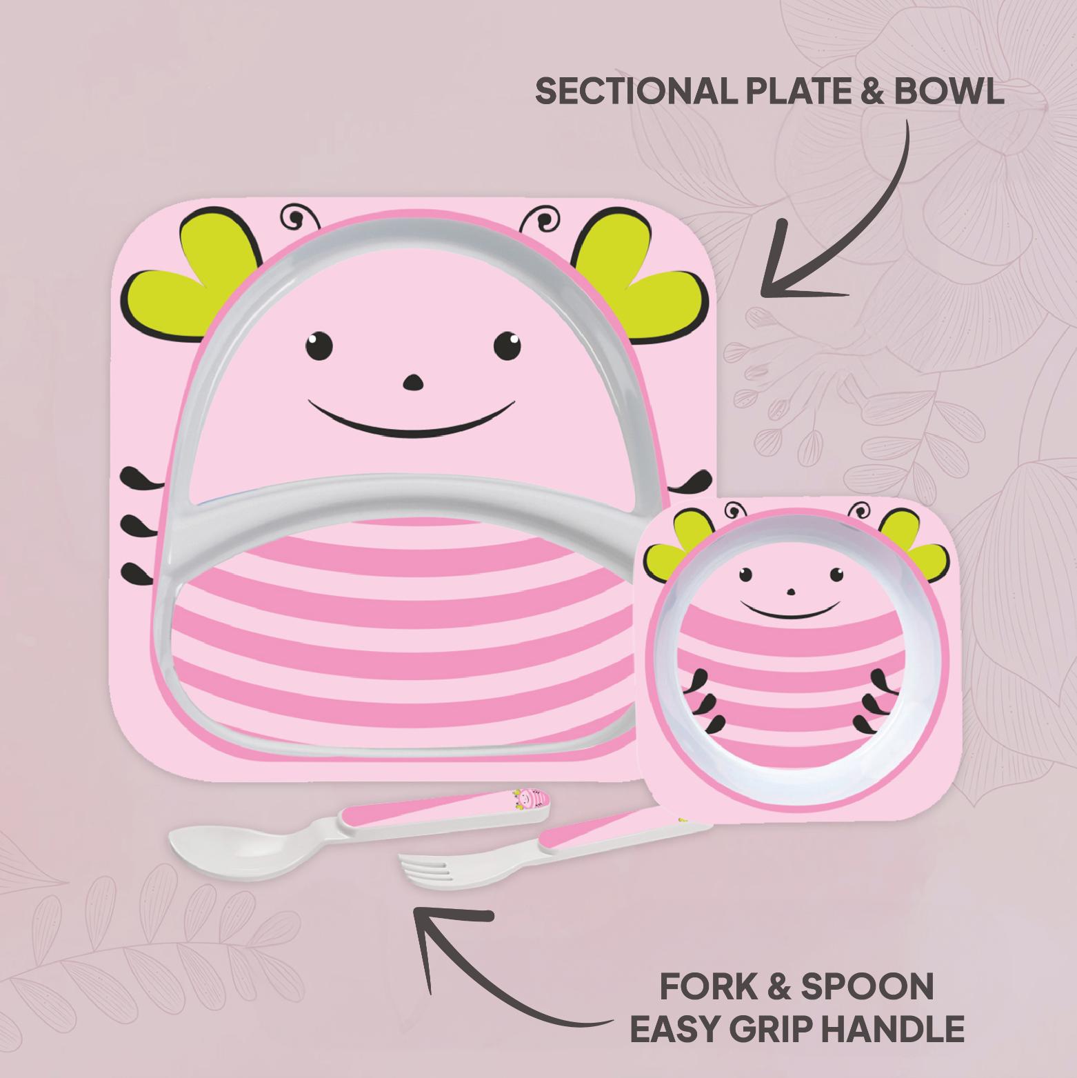 Hop In the Zoo Kids Melamine Plate Lady Bug