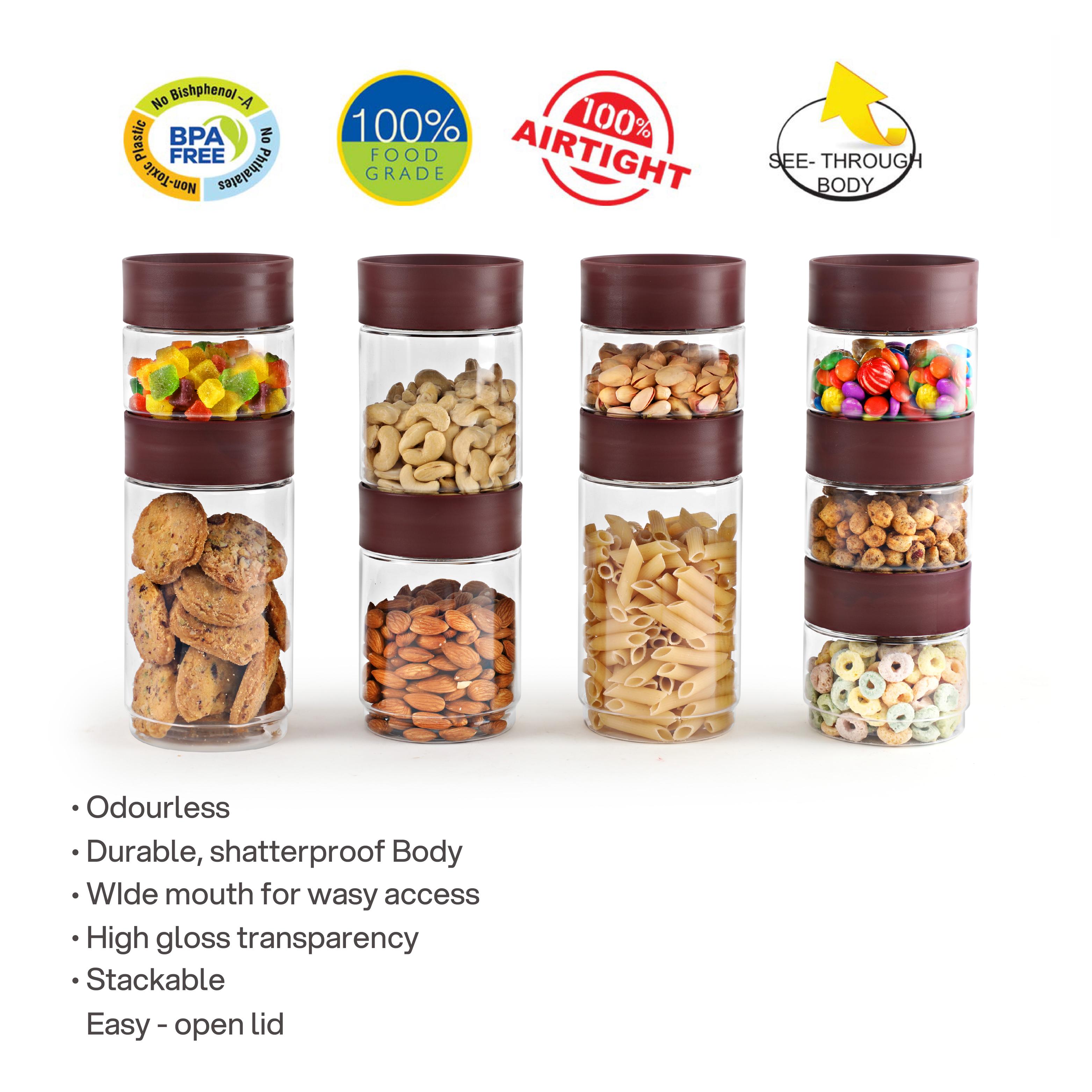 Modustack Pet Container, Set of 9 Maroon / Set of 9