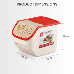 Max Fresh Modustore Plastic Onion And Potato Keeper Red