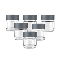Modustack Glassy Storage Jar Grey / 500 ml x 6