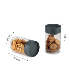 Modustack Glassy Storage Jar Grey / 750 ml x 6