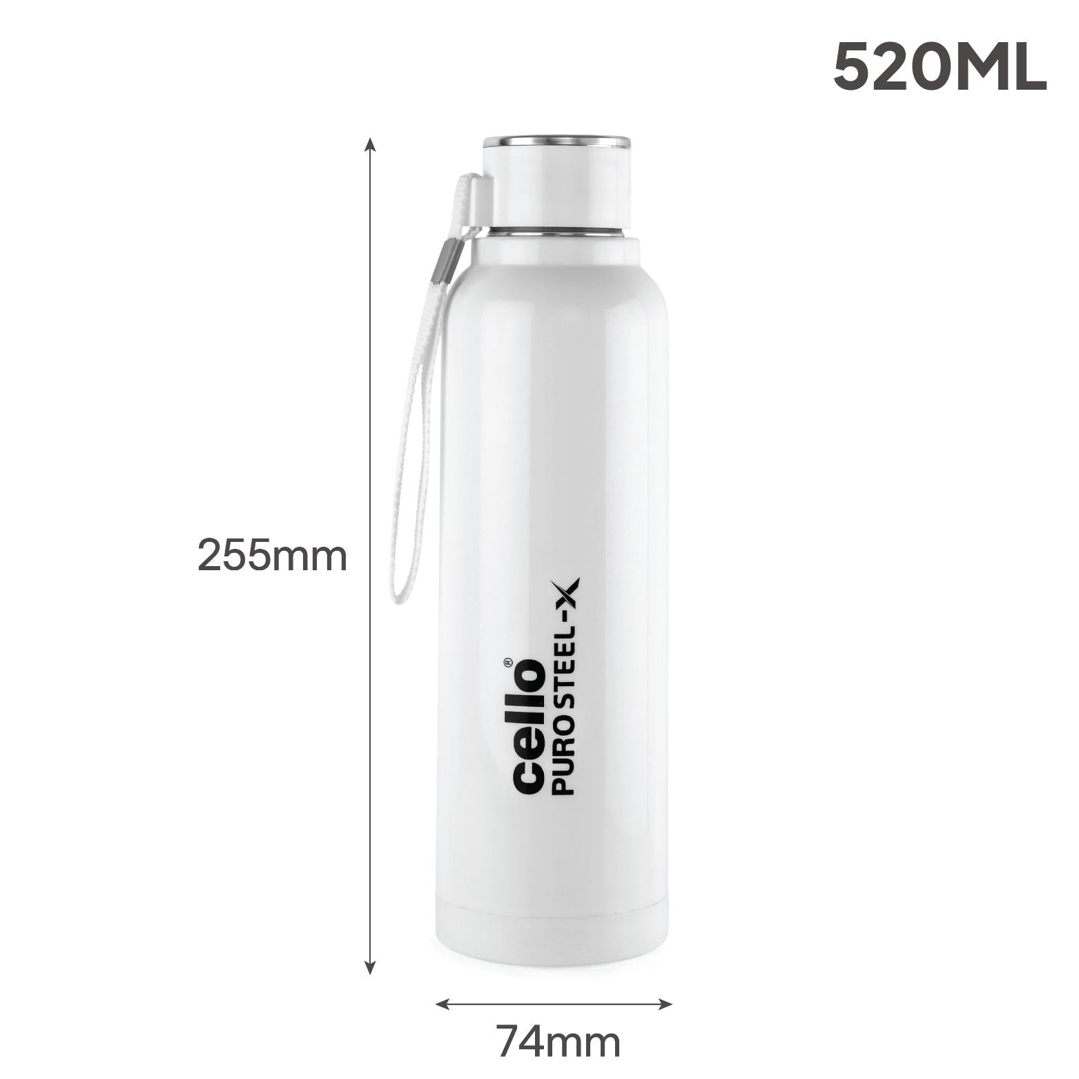Puro Steel X Benz 600 Insulated bottle, 620 ml White / 620 ml