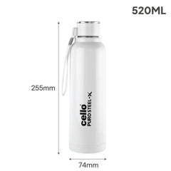 Puro Steel X Benz 600 Insulated bottle, 620 ml White / 620 ml
