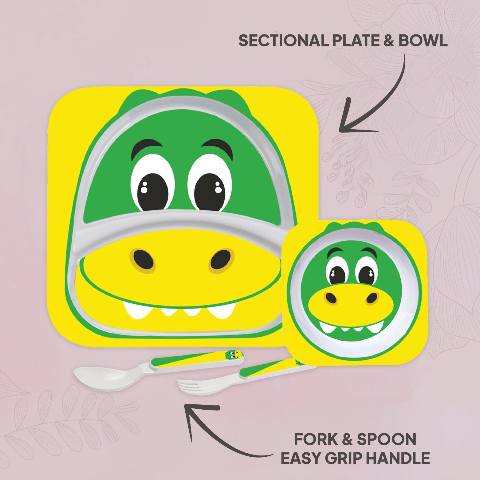 Hop In the Zoo Kids Melamine Plate Crocodile