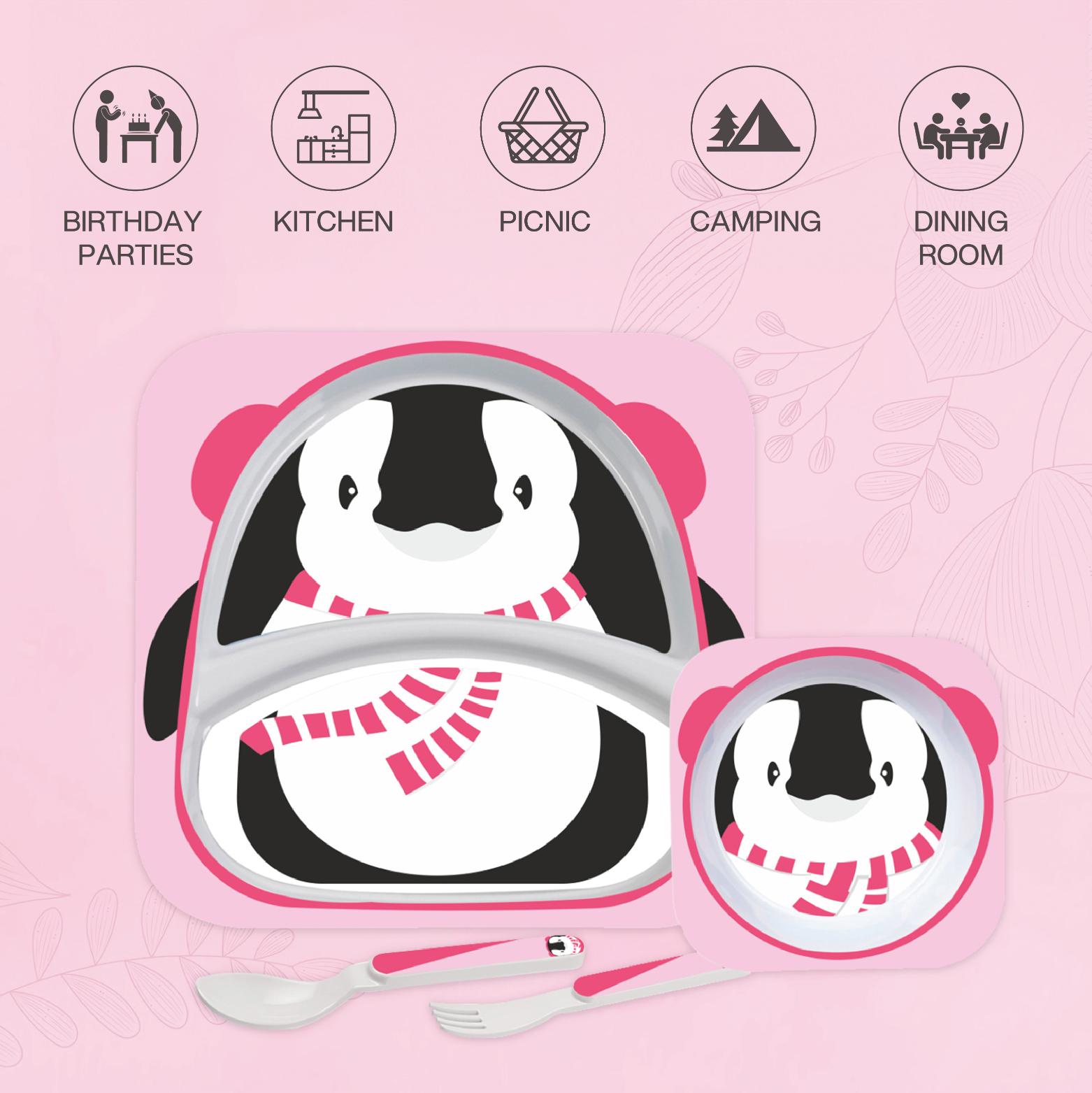 Hop In the Zoo Kids Melamine Plate Penguin