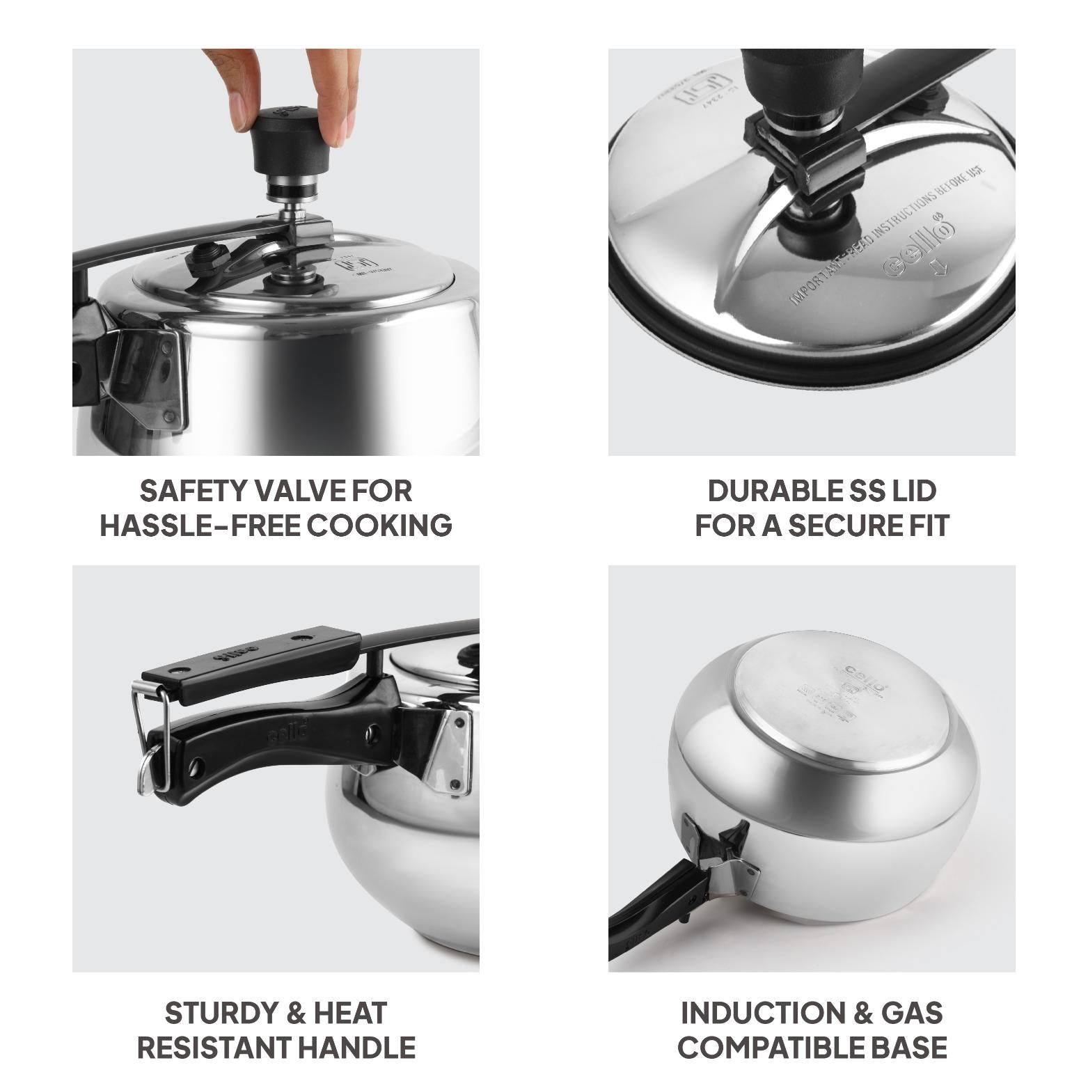 Chef Plus Inner Lid Pressure Cooker 6.5 Litres