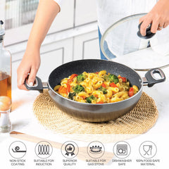 Granitas Nonstick Deep Kadhai 28 cm 28 CM