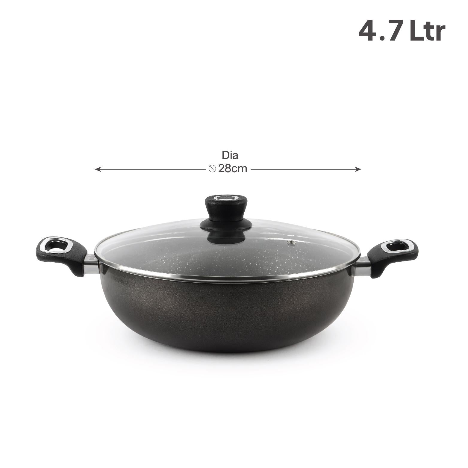 Granitas Nonstick Deep Kadhai 28 cm 28 CM