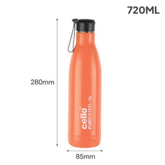 Puro Steel-X Neo 900 Insulated Water Bottle, 720ml Orange / 720ml