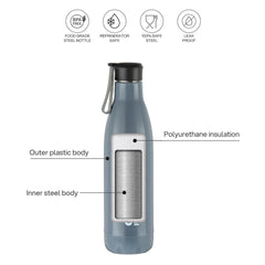 Puro Steel-X Neo 900 Insulated Water Bottle, 720ml Grey / 720ml