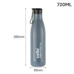 Puro Steel-X Neo 900 Insulated Water Bottle, 720ml Grey / 720ml