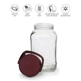 Classic Glass Canister, 3600ml Maroon / 3600 ml
