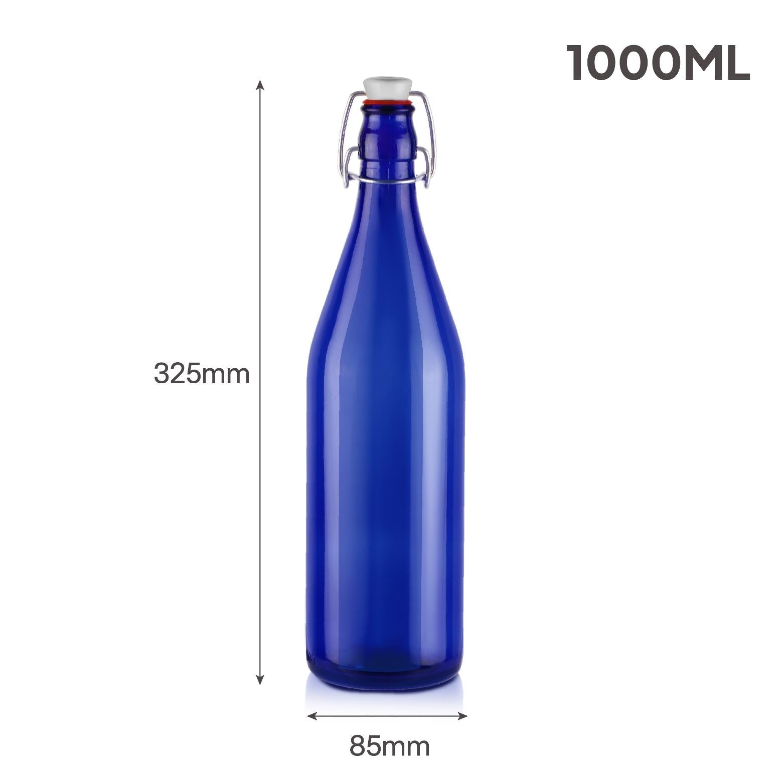 Aquaria Glass Bottle, 1000 Ml Sapphire / 1000 ml
