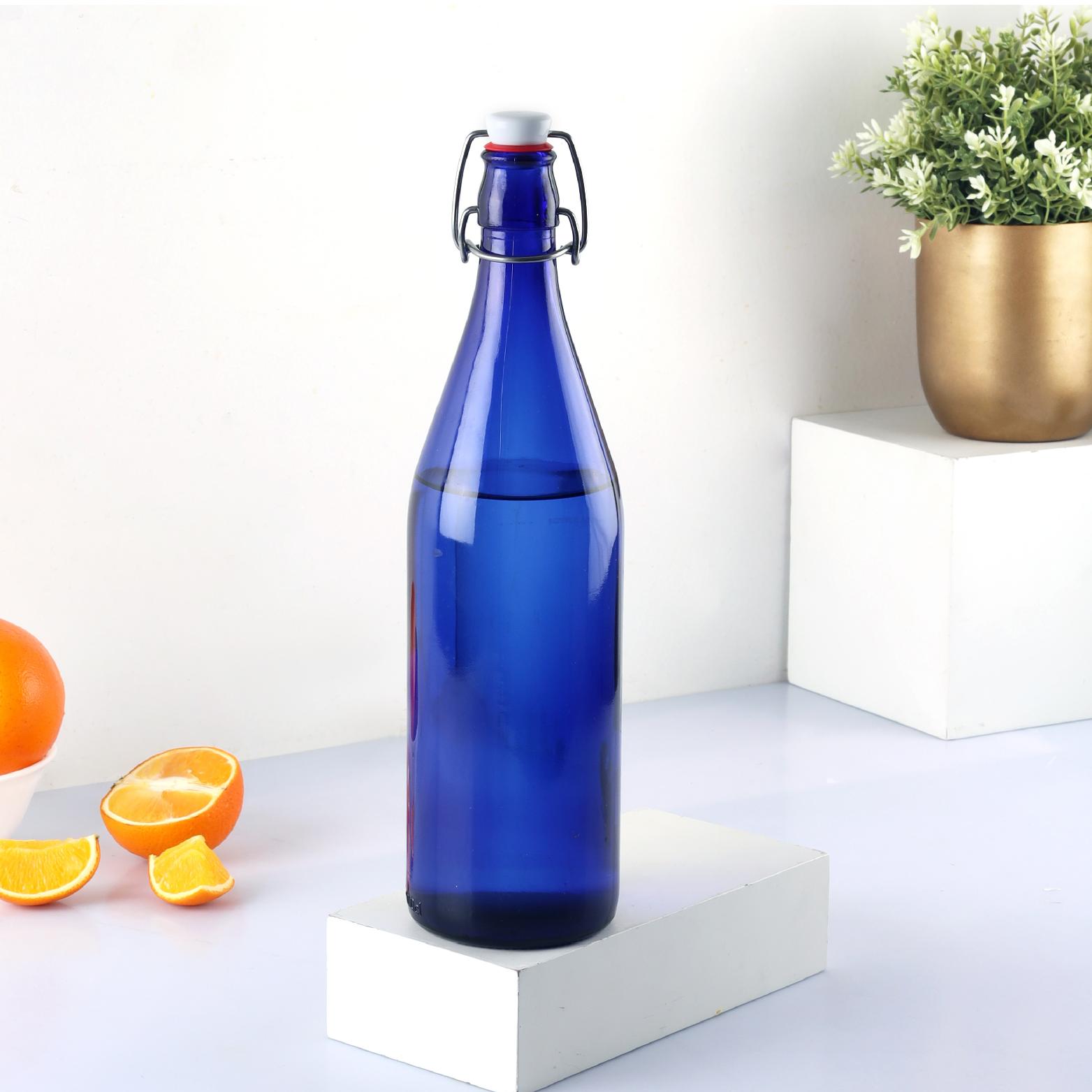 Aquaria Glass Bottle, 1000 Ml Sapphire / 1000 ml