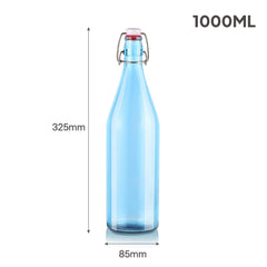 Aquaria Glass Bottle, 1000 Ml Blue / 1000 ml