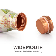 Cop- Pura Good Earth Copper Bottle,1000 ml Flora / 1000 ml