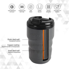 Nomad Vacum Insulated Travel Mug Silver / 350ml