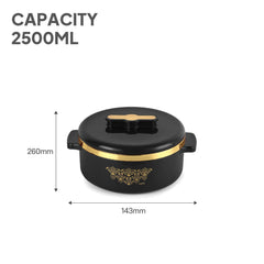 Exotic Insulated Casserole Black / 2500 ml
