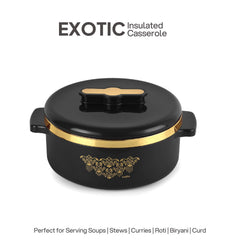 Exotic Insulated Casserole Black / 2500 ml