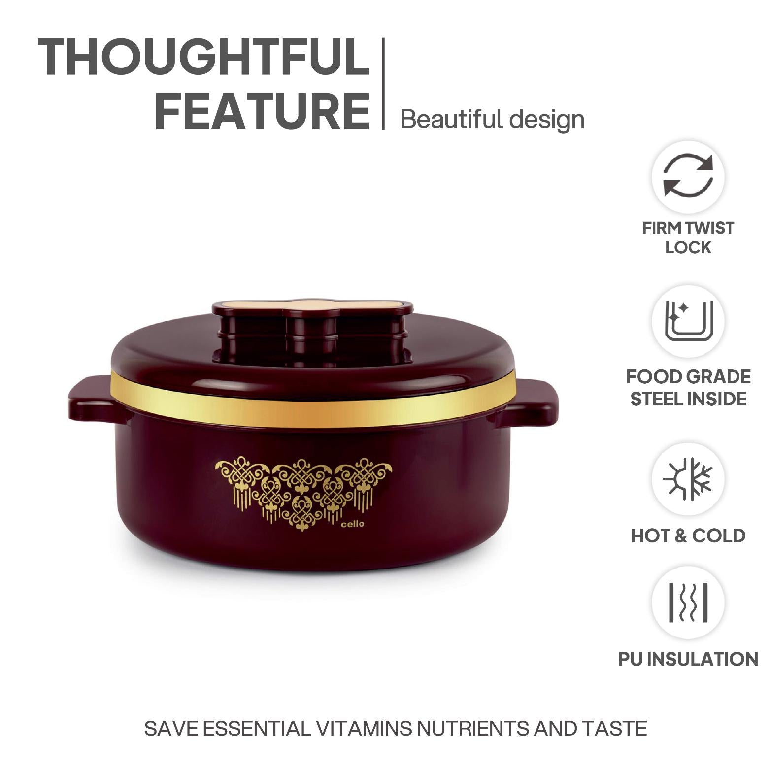 Exotic Insulated Casserole Brown / 2500 ml