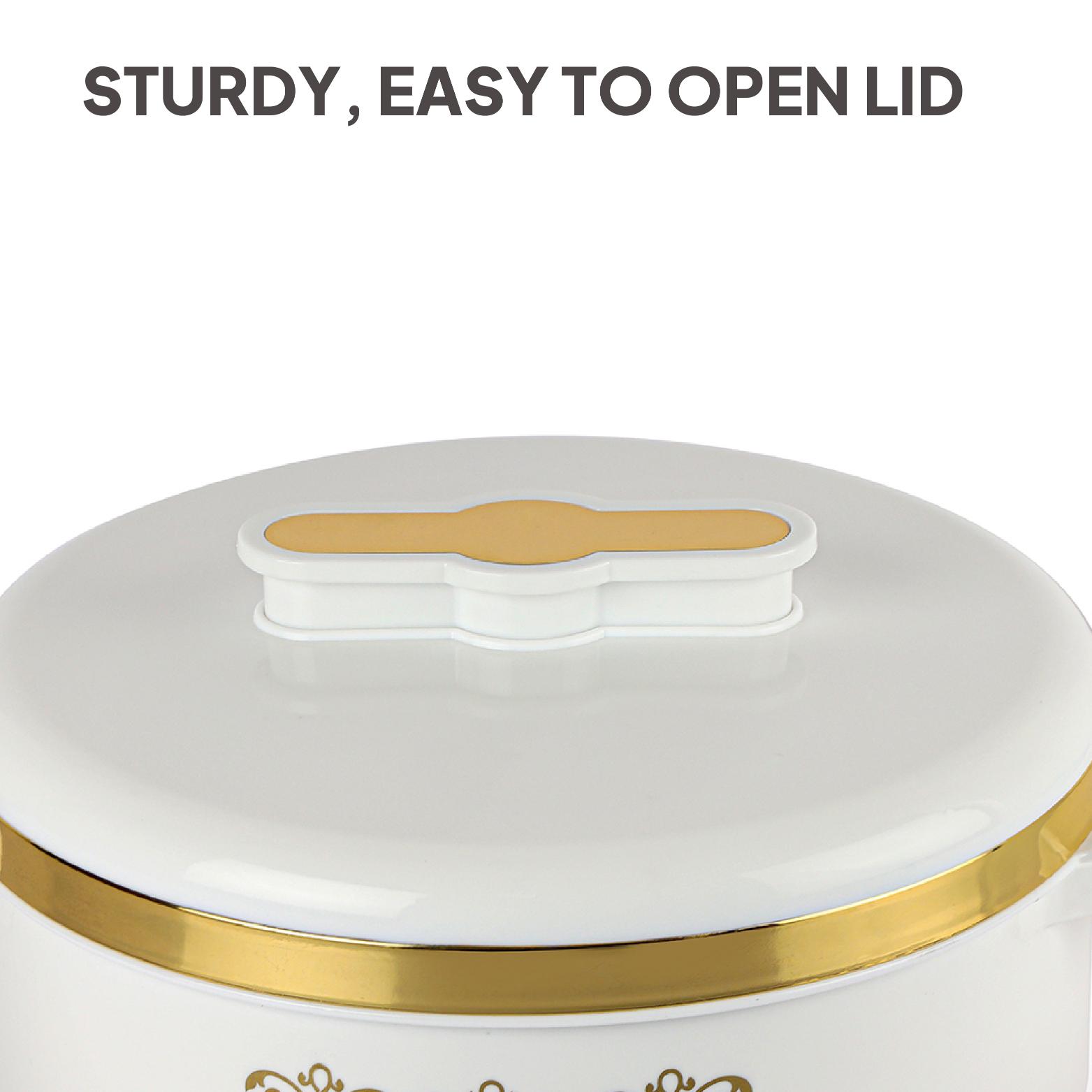 Exotic Insulated Casserole White / 3 Pc Set (500ml, 1000ml, 1500ML)