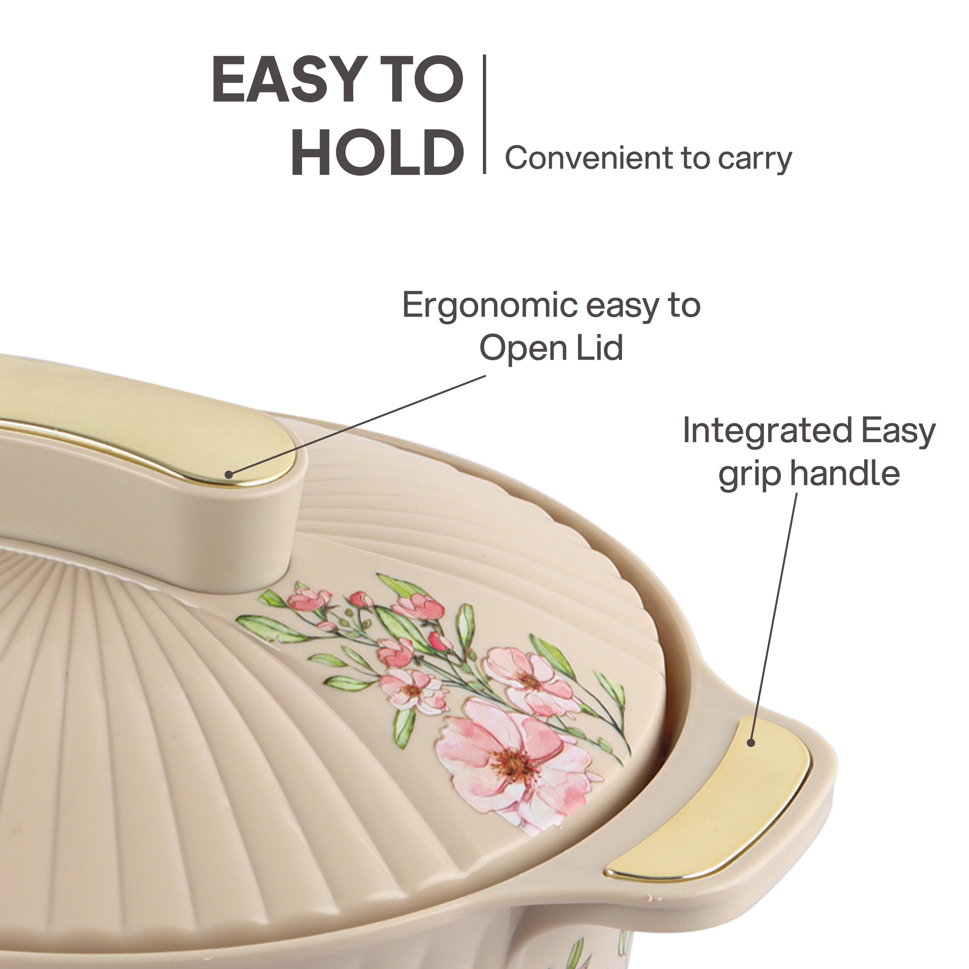 Sonet Insulated Casserole, Set of 3, 500ml+1000ml+1500ml Beige / 500ml+1000ml+1500ml