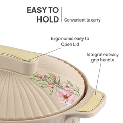 Sonet Insulated Casserole, Set of 3, 500ml+1000ml+1500ml Beige / 500ml+1000ml+1500ml