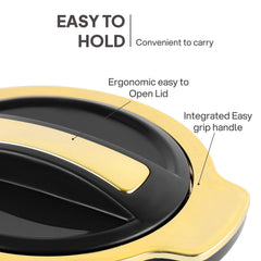 Radiant Insulated Casserole, Set of 3, 500ml+1000ml+1500ml Black / 500ml+1000ml+1500ml