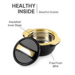 Radiant Insulated Casserole, Set of 3, 500ml+1000ml+1500ml Black / 500ml+1000ml+1500ml