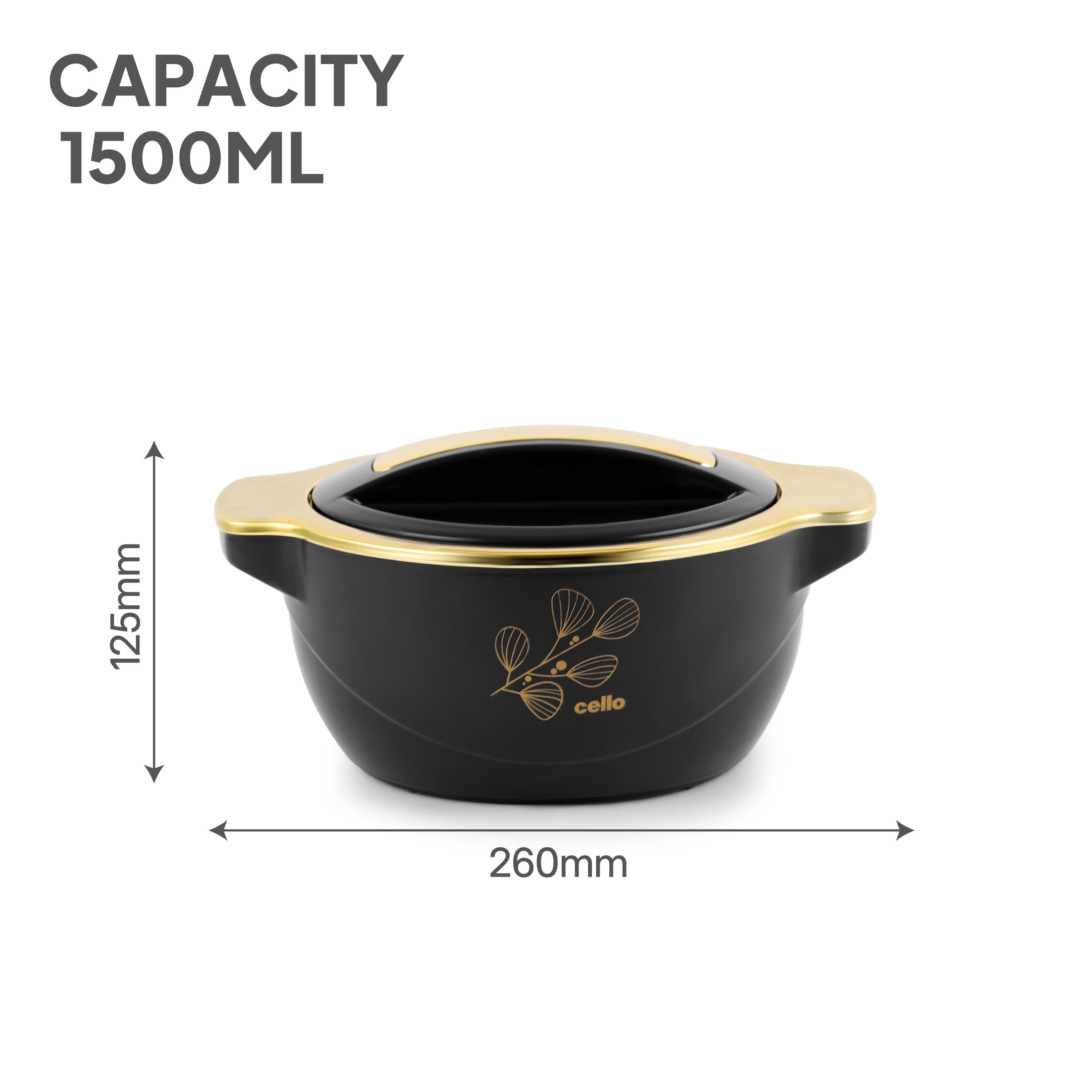 Radiant Insulated Casserole, 1500ml Black / 1500ml