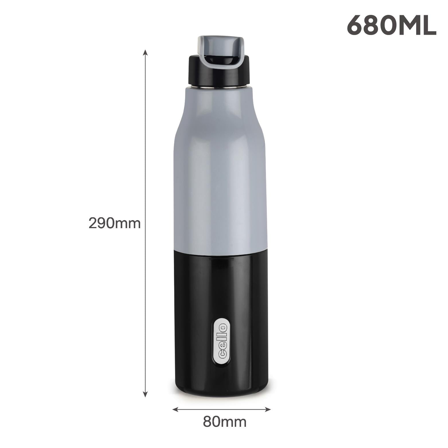 Puro Steel X Felix 900 Insulated Bottle, 680 ml Grey / 680 ml