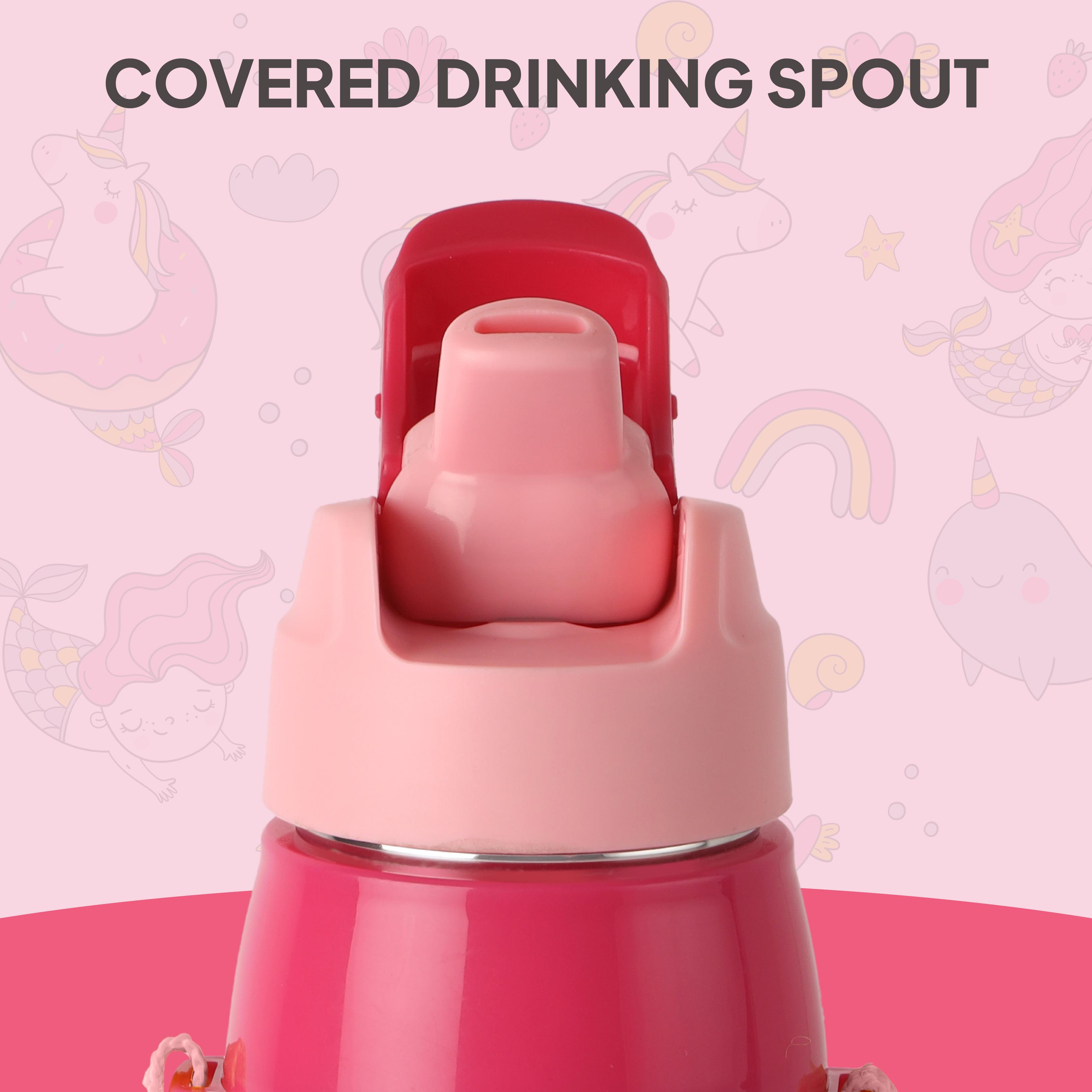 Era 3D Design Insulated Kids Water Bottle, 400ml Pink Parade