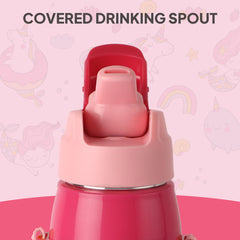 Era 3D Design Insulated Kids Water Bottle, 400ml Pink Parade