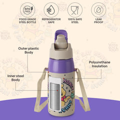 Era 3D Design Insulated Kids Water Bottle, 400ml Hunny Bear