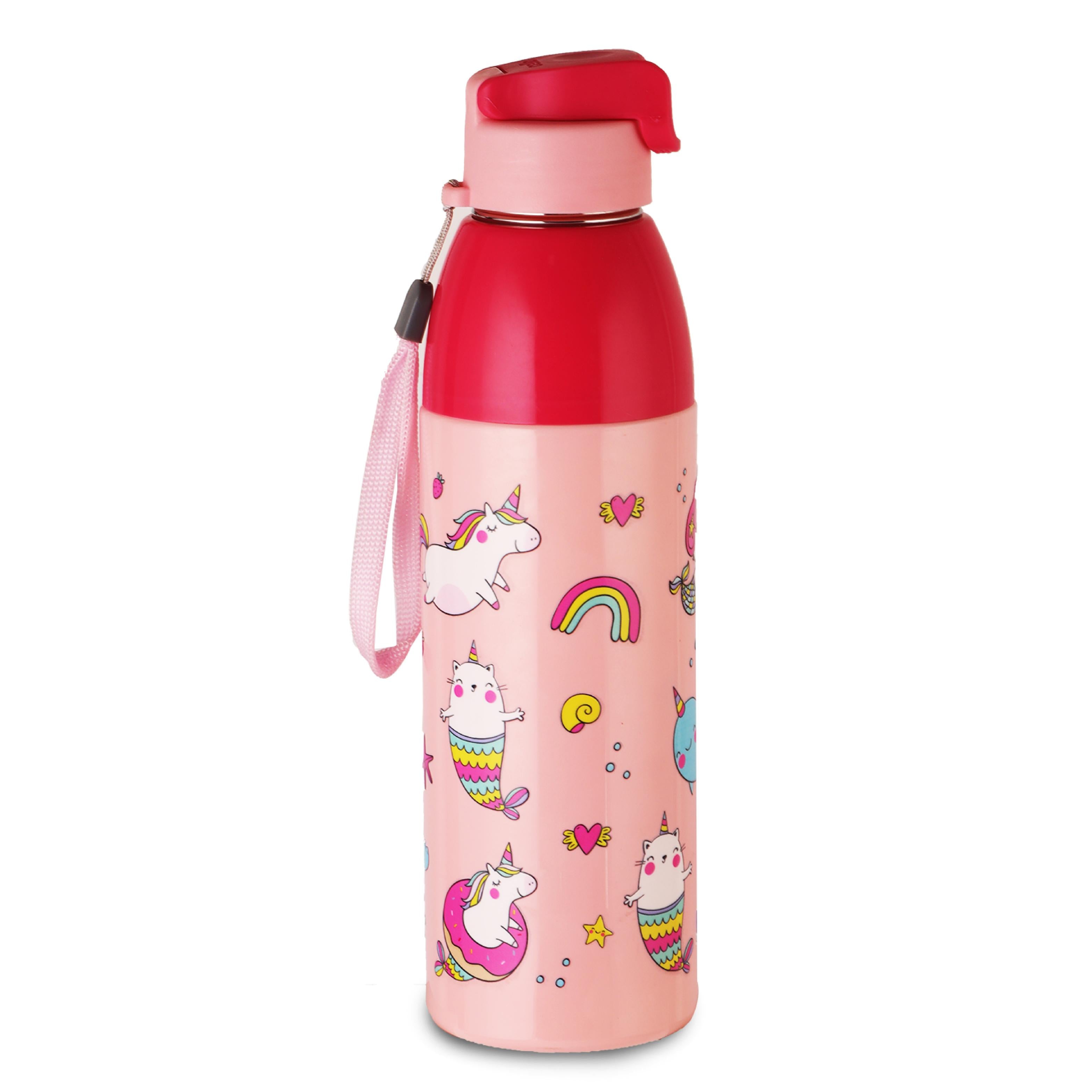 Uranus 3D Design Insulated Kids Water Bottle, 600ml Pink Parade