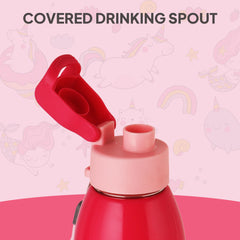 Uranus 3D Design Insulated Kids Water Bottle, 600ml Pink Parade