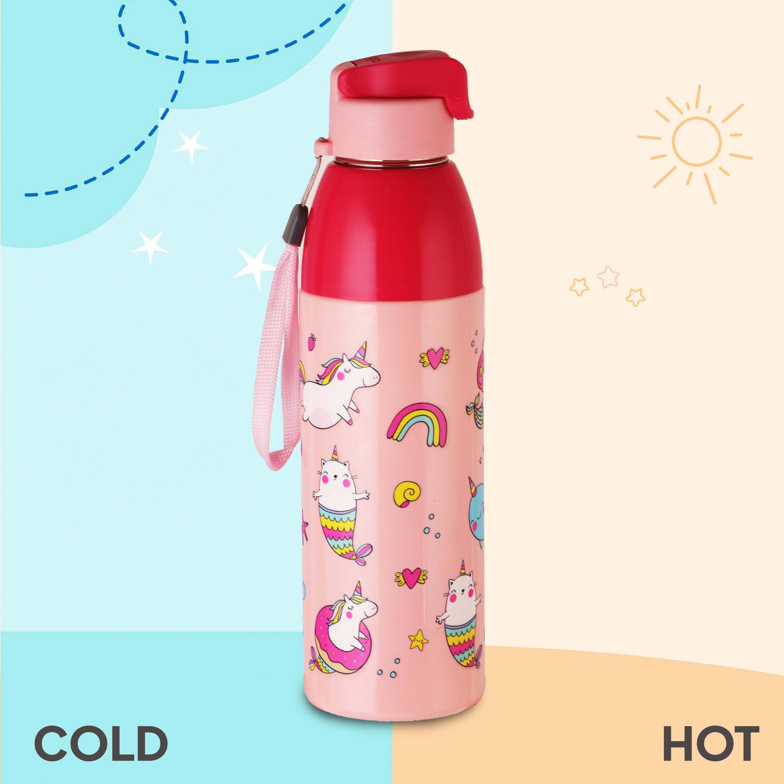 Uranus 3D Design Insulated Kids Water Bottle, 600ml Pink Parade