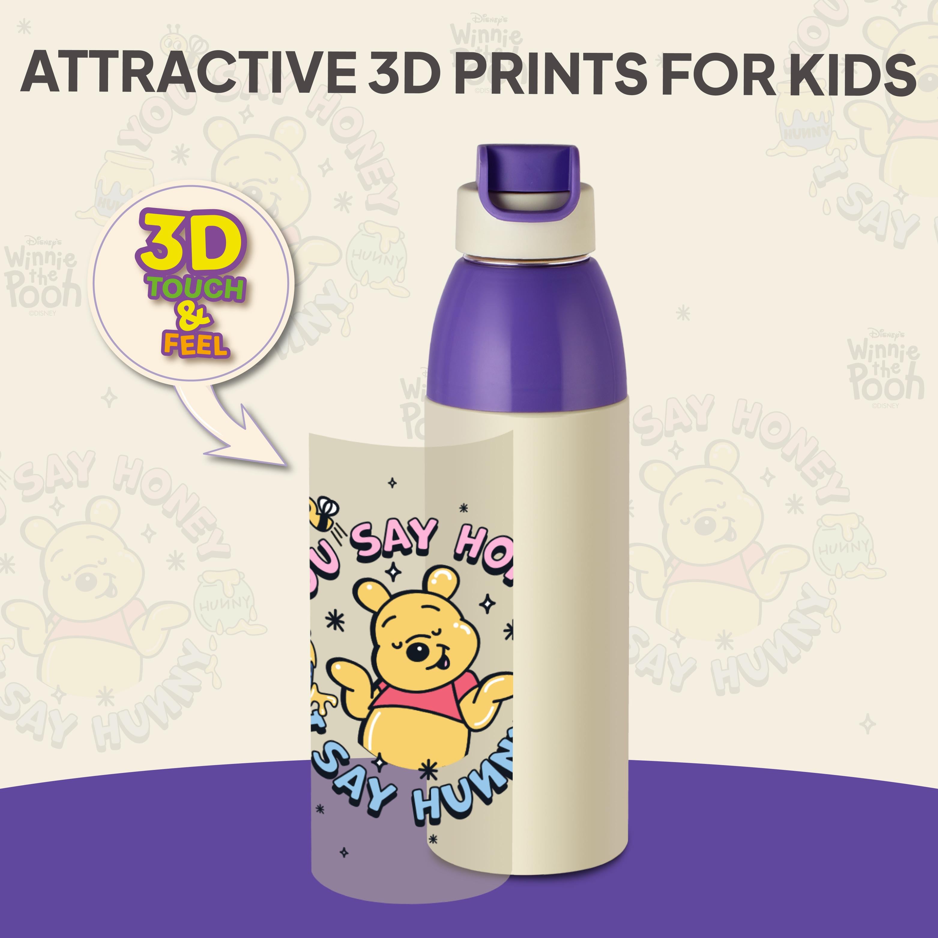 Uranus 3D Design Insulated Kids Water Bottle, 600ml Hunny Bear