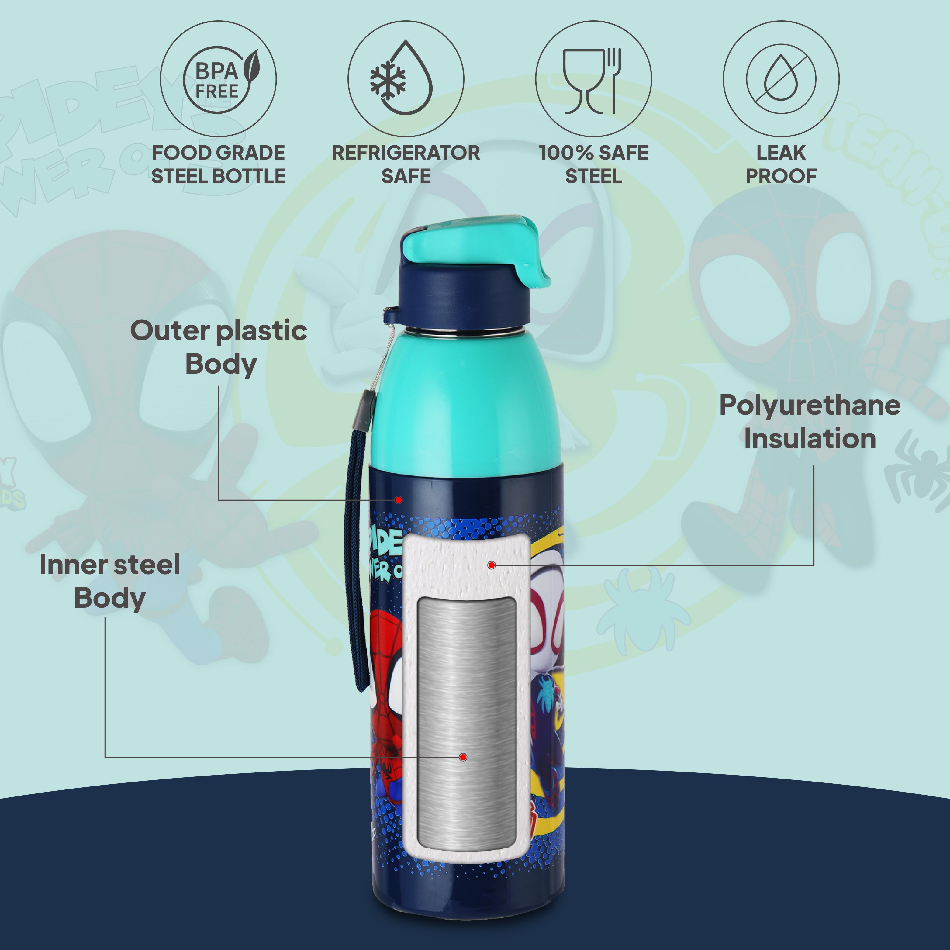 Uranus 3D Design Insulated Kids Water Bottle, 600ml Web Warriors